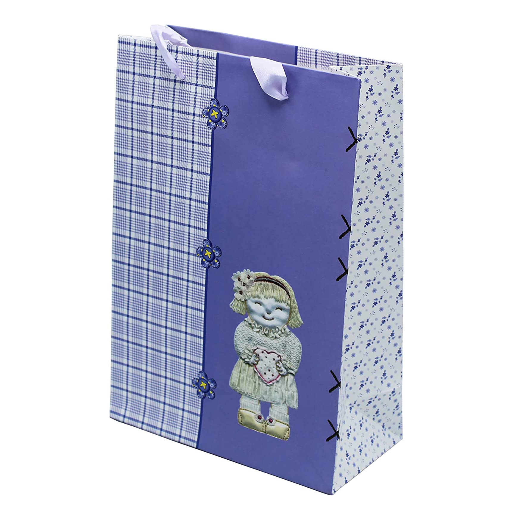 Buy Online Light Blue Paper Multiple Uses Bags with Handles
