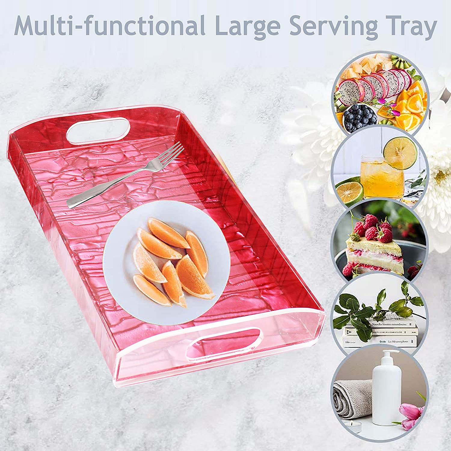  Serving Tray Set; acrylic tray; tray; tray set