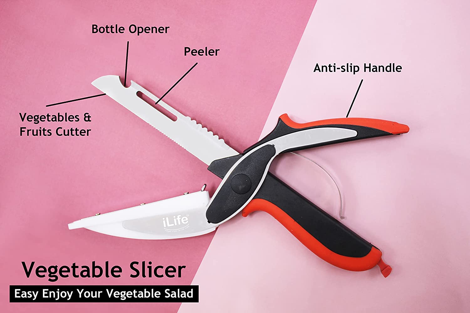 Kitchen Food Cutter Chopper Clever Knife with Board Clever Multipurpose  Scissors