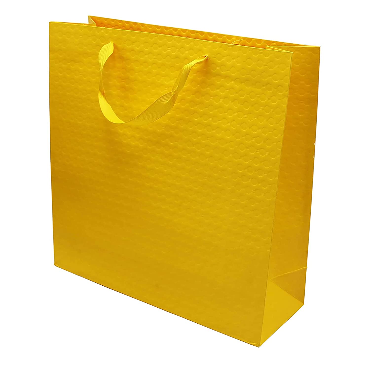 iLife Gift Bags -34*12*34CM 12 Pcs Paper Bags with Handles Bulk, Shopping Bags Retail Bags Paper Gift Bags, Shopping, Parties, Wedding, Baby Shower, Birthdays, Father's Day, Holidays and More Yellow