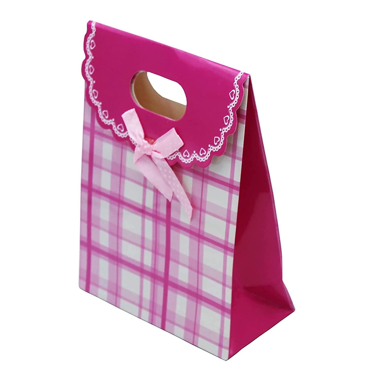 Buy Online Pink Paper Multiple Uses Gift Bags with Handles