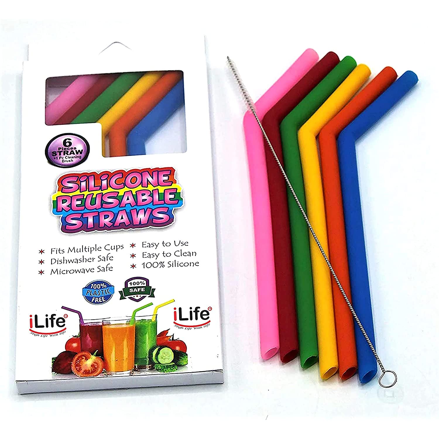 Reusable Drinking Straws : 18 inches long, large diameter adapted straws